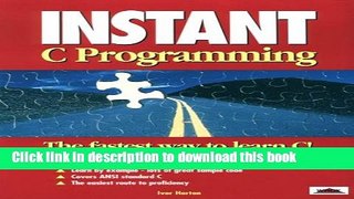 [Download] Instant C Programming E-Book Free