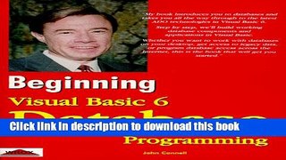 [Download] Beginning Visual Basic 6 Database Programming Full Free