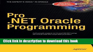 [Download] Pro .NET Oracle Programming Full Free