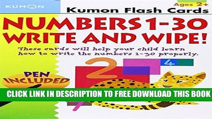 Collection Book Numbers 1-30 Write   Wipe Flash Cards (Kumon Flash Cards)