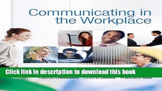 [Popular] Communicating in the Workplace Hardcover Online