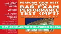 New Book Perform Your Best on the Bar Exam Performance Test (MPT): Train to Finish the MPT in 90