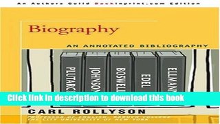 [PDF] Biography: An Annotated Bibliography Full Colection