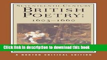[Read PDF] Seventeenth-Century British Poetry, 1603-1660 (Norton Critical Editions) Ebook Online