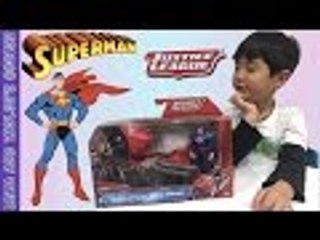 JUSTICE LEAGUE Superman Steel Cycle Toy Unboxing and Review | Liam and Taylor's Corner
