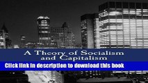 New Book A Theory of Socialism and Capitalism (Large Print Edition): Economics, Politics, and Ethics