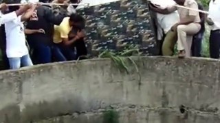 After this leopard fell down a 60-foot well, these awesome human beings pulled together and saved him from drowning