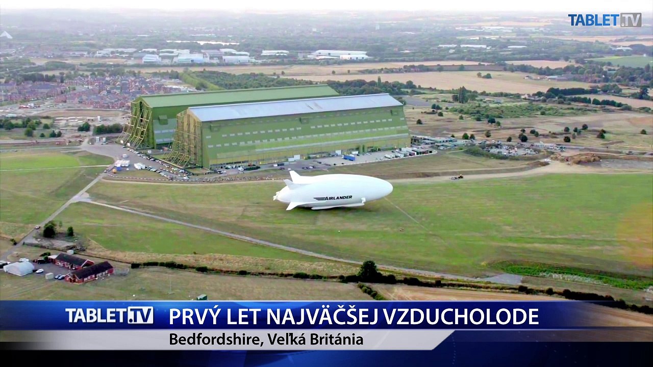 Najväčšia vzducholoď sveta Airlander 10 úspešne absolvovala prvý let