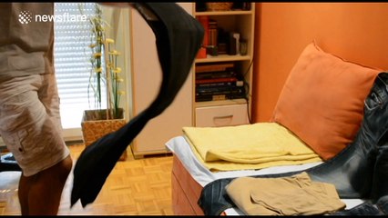 How to fold jeans in under one second