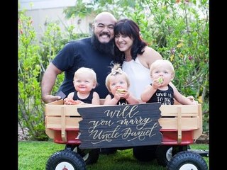 Triplet Toddlers Help Their Uncle Propose