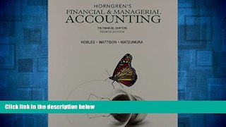READ FREE FULL  Horngren s Financial   Managerial Accounting, The Financial Chapters and NEW