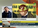 Bolivia: cooperativas mineras prolongan protestas