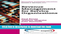 [PDF] Revenue Management for Service Organizations (Managerial Accounting Collection) Popular Online