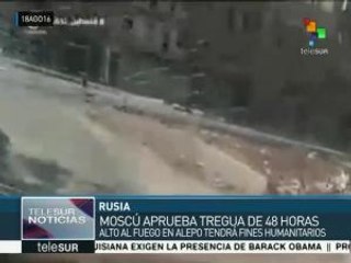 Rusia dispuesta a aceptar tregua de 48 horas en Alepo