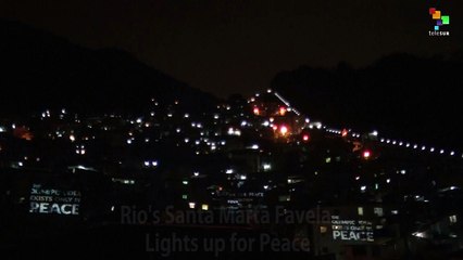 Rio's Santa Marta Favela Lights up for Peace