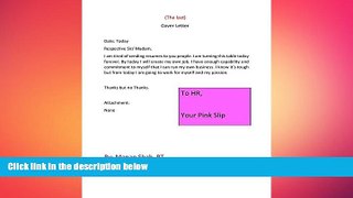 EBOOK ONLINE  ( The Last ) Cover Letter: Give pink Slip to HR  FREE BOOOK ONLINE