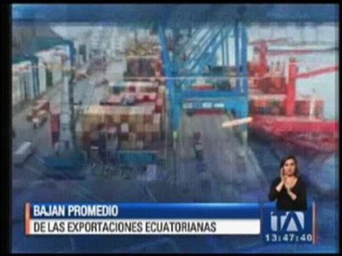 Baja el promedio de las exportaciones ecuatorianas