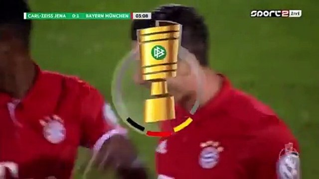 Robert Lewandowski Goal HD - FC Carl Zeiss Jena 0-1 Bayern Munchen 19.08.2016 HD