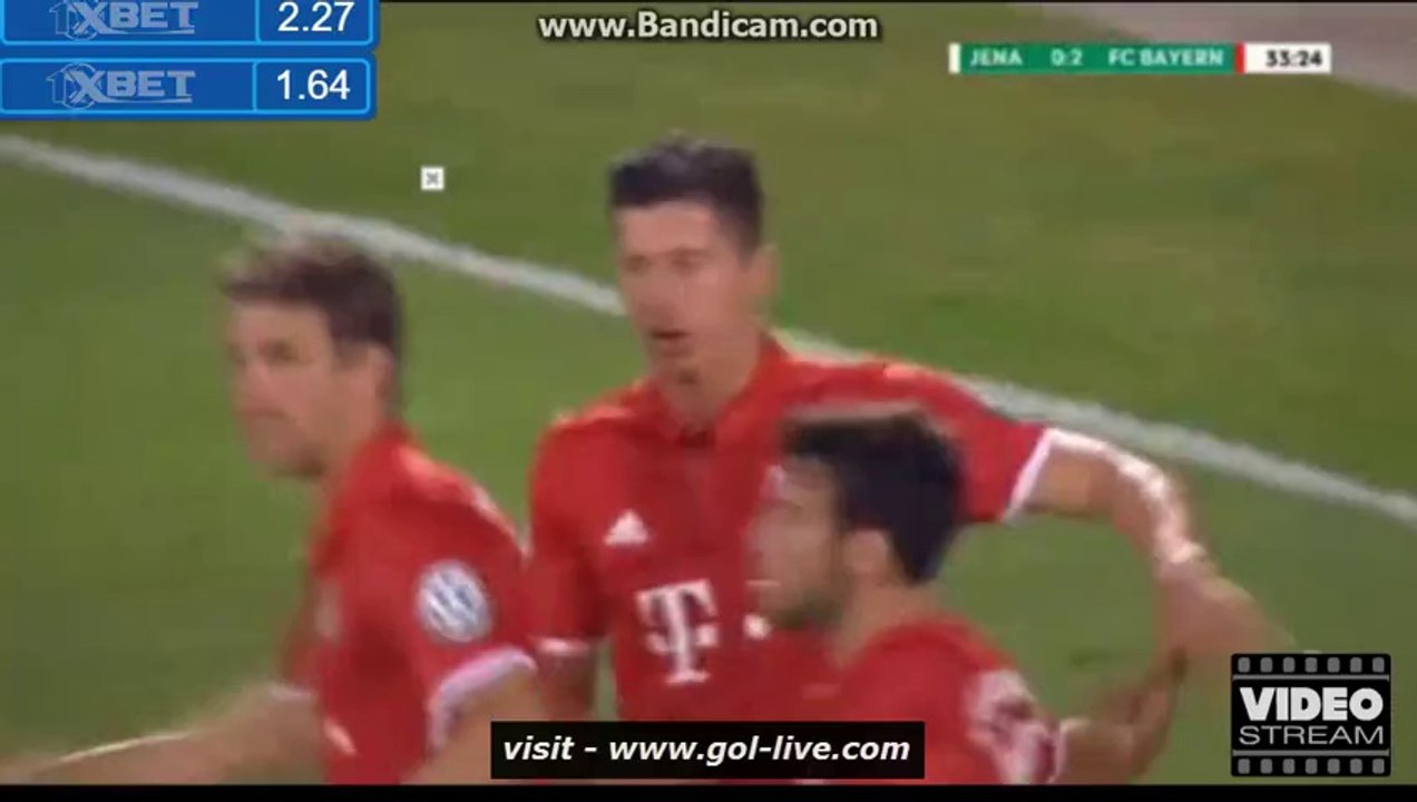 0-2 Robert Lewandowski Second Goal HD - Carl Zeiss Jena 0-2 Bayern München 19.08.2016 HD