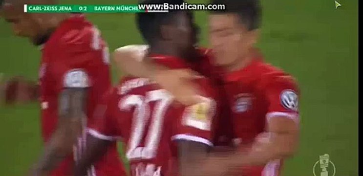 0-2 Robert Lewandowski second Goal - Carls Zeiss Jena vs Bayern Munich - 19.08.2016