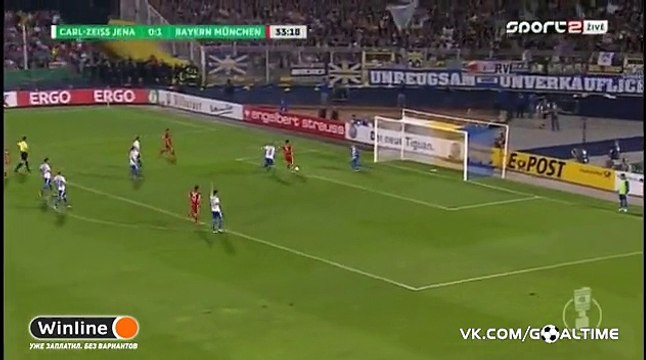 0-2 Robert Lewandowski second Goal - Carls Zeiss Jena vs Bayern Munich - 19.08.2016