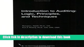 [PDF] Introduction to Auditing: Logic, Principles, and Techniques Popular Colection