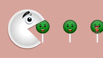 Learning Colors Pacman Vs Lollipop, Children Learning Videos by Crazy Kids Rhymes