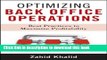 [PDF] Optimizing Back Office Operations: Best Practices to Maximize Profitability Popular Colection