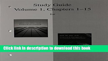 [PDF] Study Guide, Volume 1, Chapters 1-15 to accompany Financial Accounting and Financial