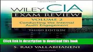 [PDF] Wiley CIA Exam Review, Conducting the Internal Audit Engagement (Volume 2) Popular Online