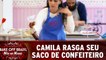 Camila rasga seu saco de confeiteiro