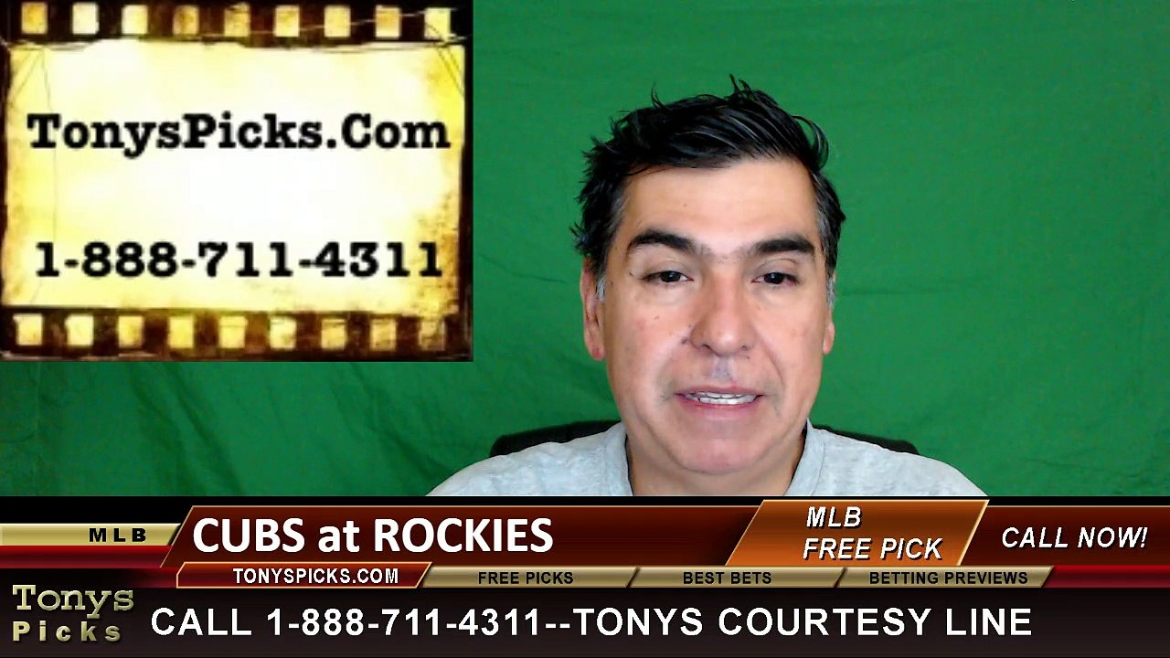 Colorado Rockies vs. Chicago Cubs Free Pick Prediction MLB Baseball Odds Series Preview