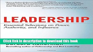 [PDF] LEADERSHIP: Essential Selections on Power, Authority, and Influence Full Colection