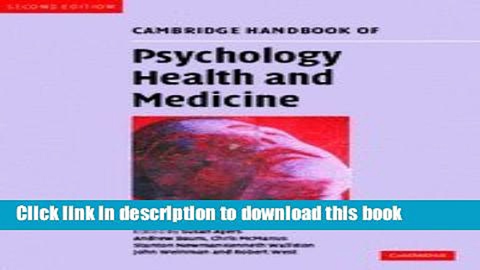 ⁣[Popular Books] Cambridge Handbook of Psychology, Health and Medicine Full Online