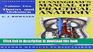 [Popular Books] Cunningham s Manual of Practical Anatomy: Volume II: Thorax and Abdomen