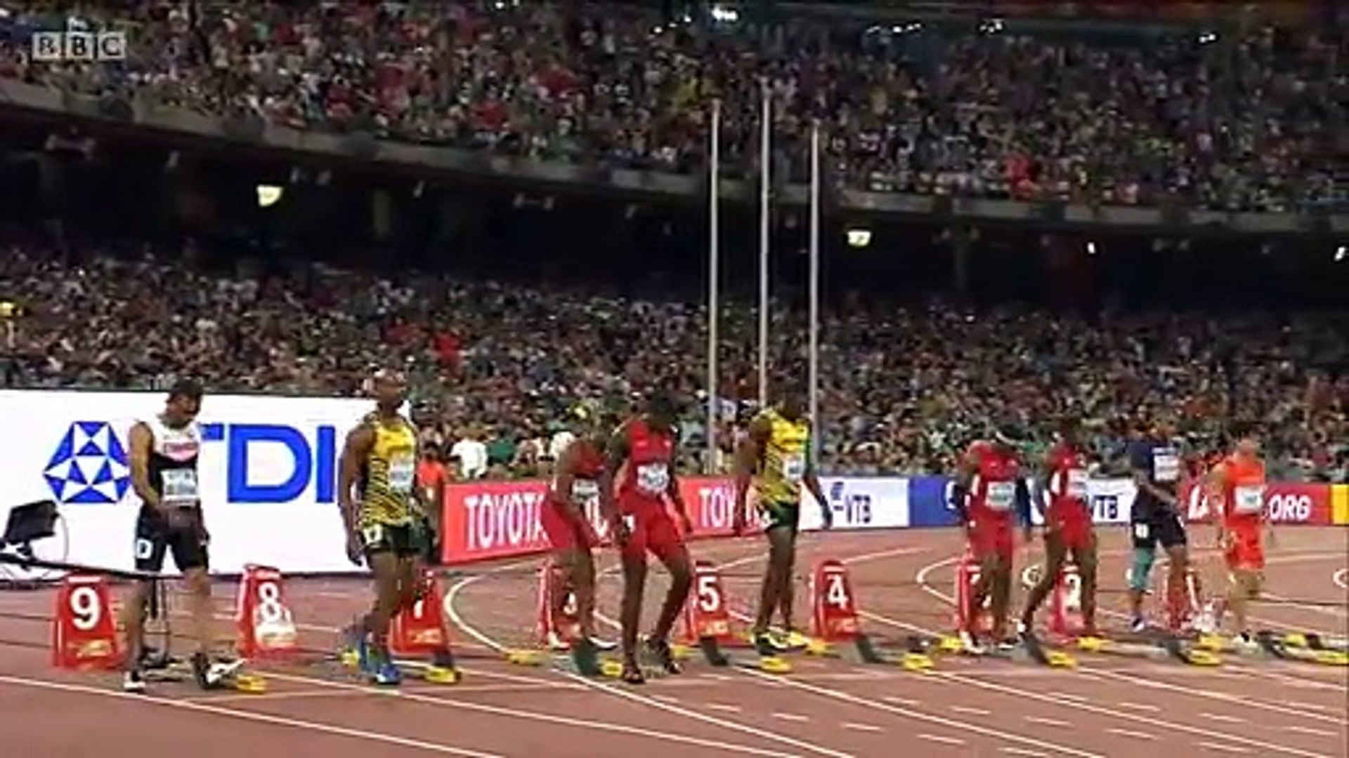 ⁣Usain Bolt beats Justin Gatlin 100m Final (Usain Bolt Wins 100m) World Championships Beijing 2015(38