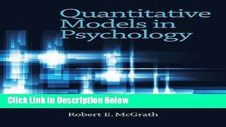 Ebook Quantitative Models in Psychology Free Online