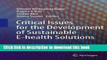 [PDF] Critical Issues for the Development of Sustainable E-health Solutions (Healthcare Delivery