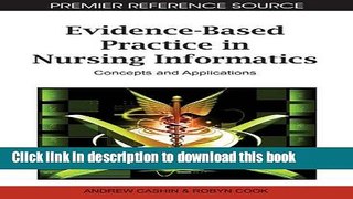 [PDF] Evidence-Based Practice in Nursing Informatics: Concepts and Applications Full Online