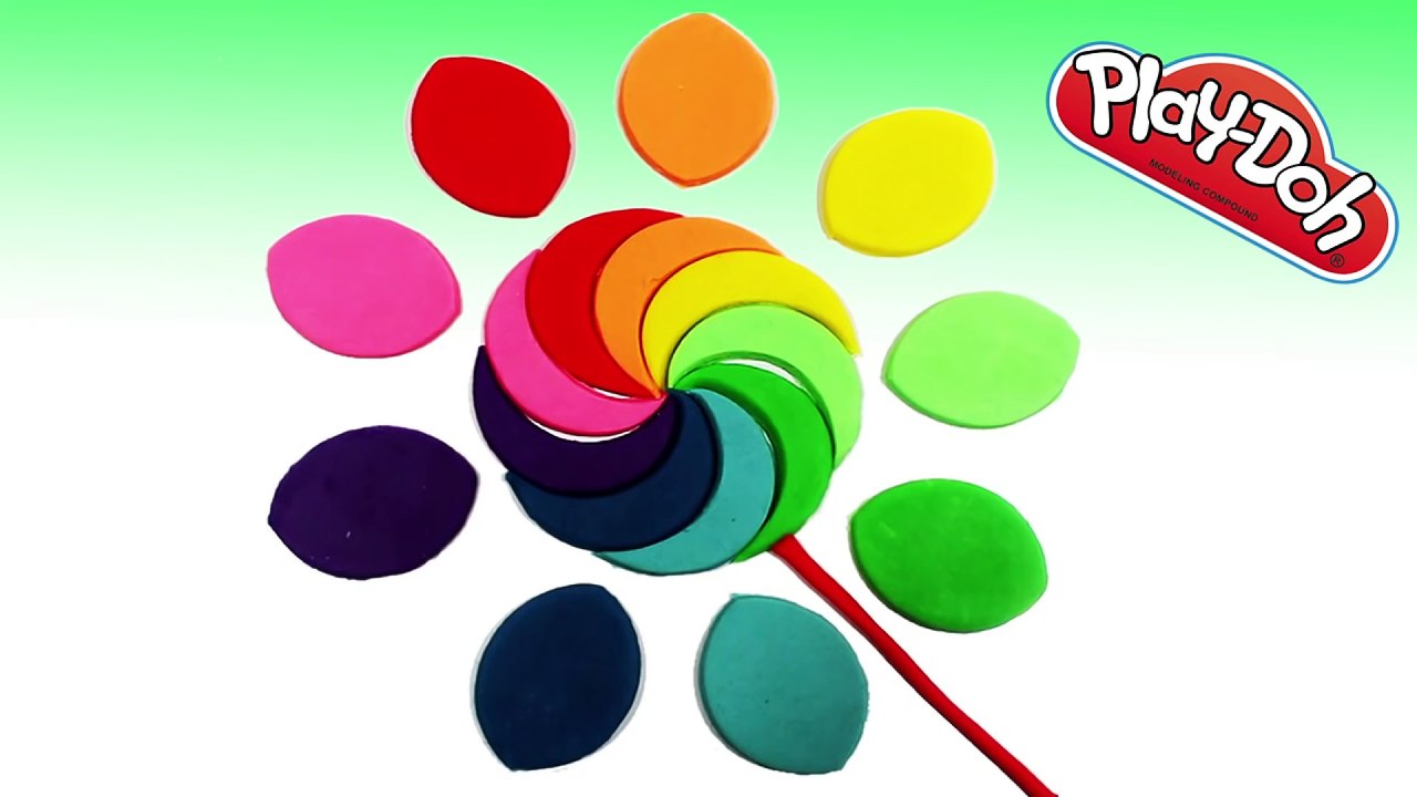 Play Doh Rainbow Lollipop - Wow lollipop rainbow canddy and peppa pig español toys