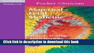 [Popular Books] Maternal-Fetal Medicine (Cambridge Pocket Clinicians) Free Online