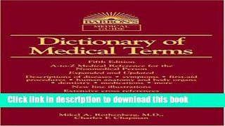 [Popular Books] Dictionary of Medical Terms (Barron s Medical Guides) Full Online