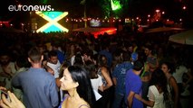 Ямайские болельщики празднуют очередную победу Усэйна Болта