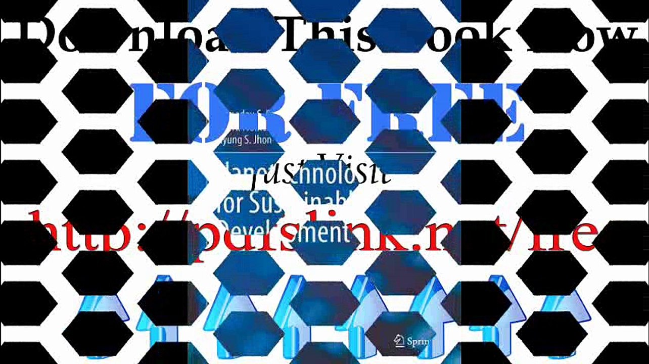 Download Nanotechnology for Sustainable Development Pdf