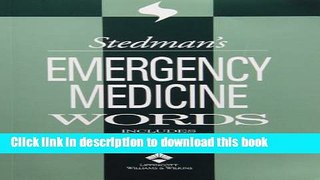 [PDF] Stedman s Emergency Medicine Words: Includes Trauma and Critical Care Download Online