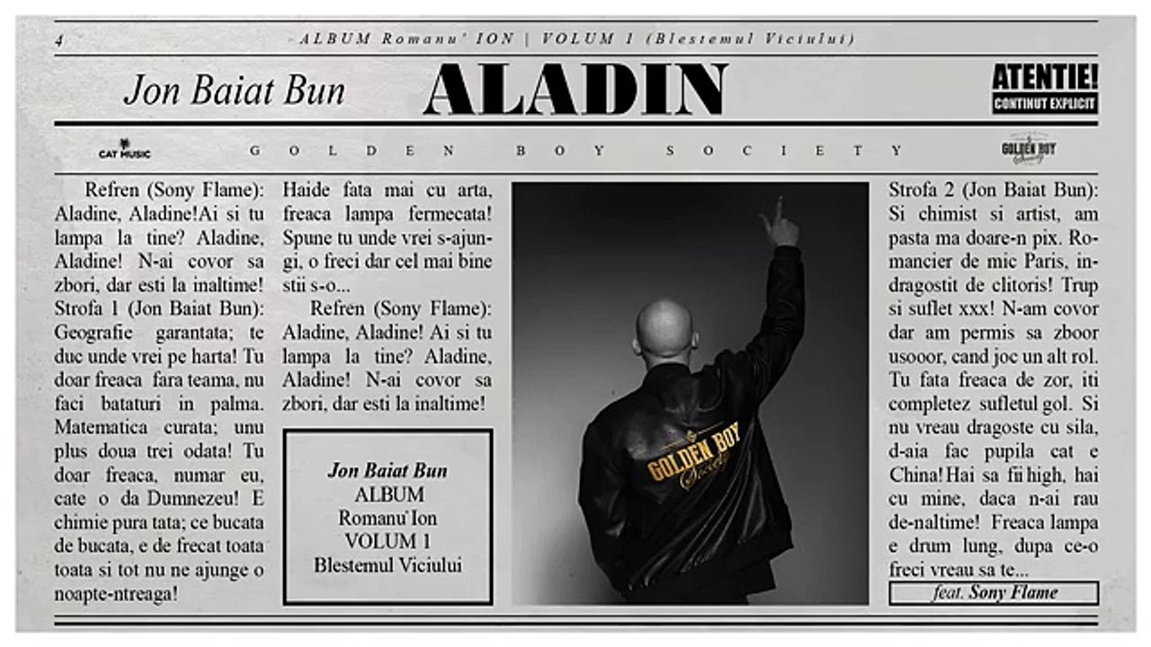 Jon Baiat Bun feat. Sonny Flame - Aladin [Videoclip Oficial]