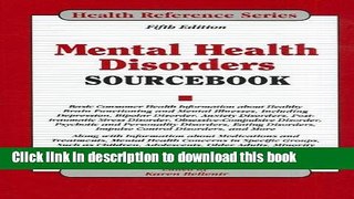 [PDF] Mental Health Disorders Sourcebook (Health Reference) Full Online