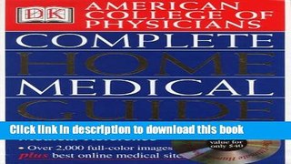 New Book American College of Physicians Complete Home Medical Guide (with Interactive Human