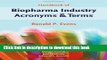 New Book Handbook Of Biopharma Industry Acronyms     Terms