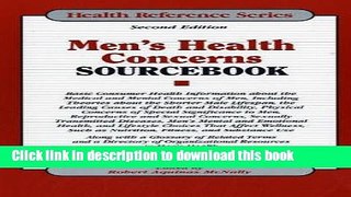 New Book Men s Health Concerns Sourcebook (Health Reference Series)